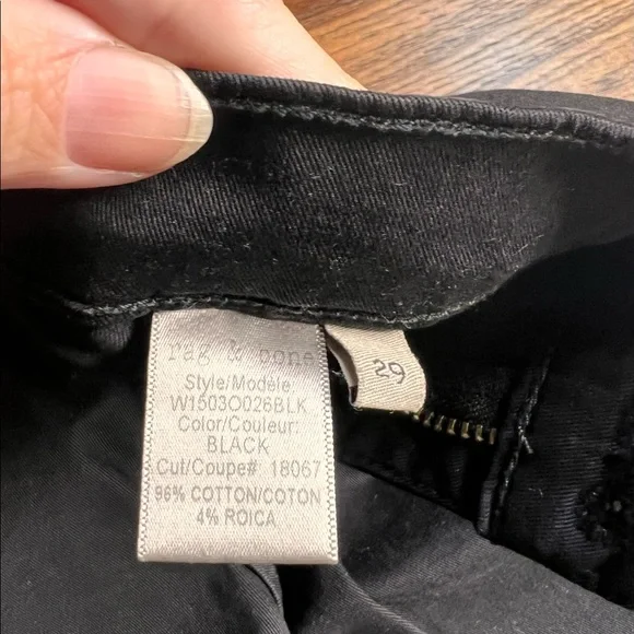 Rag & Bone size 29 Black skinny jeans EUC - Picture 13 of 13